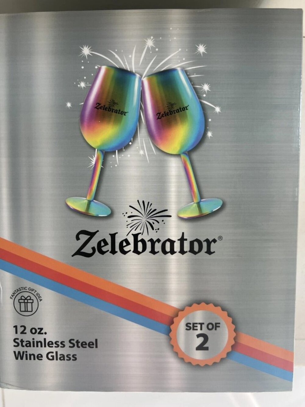 Stainless Steel Wine Goblets Set of 2 NEW 12oz Insulated